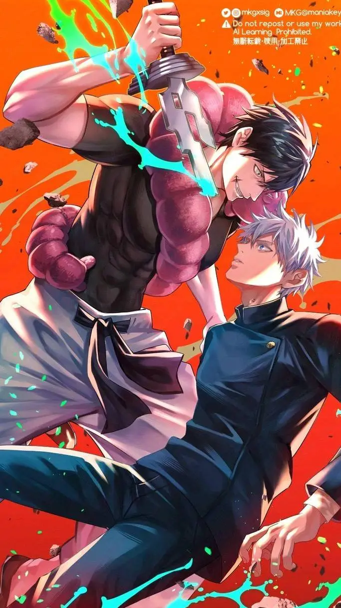 ai character: Gojo vs Toji  background
