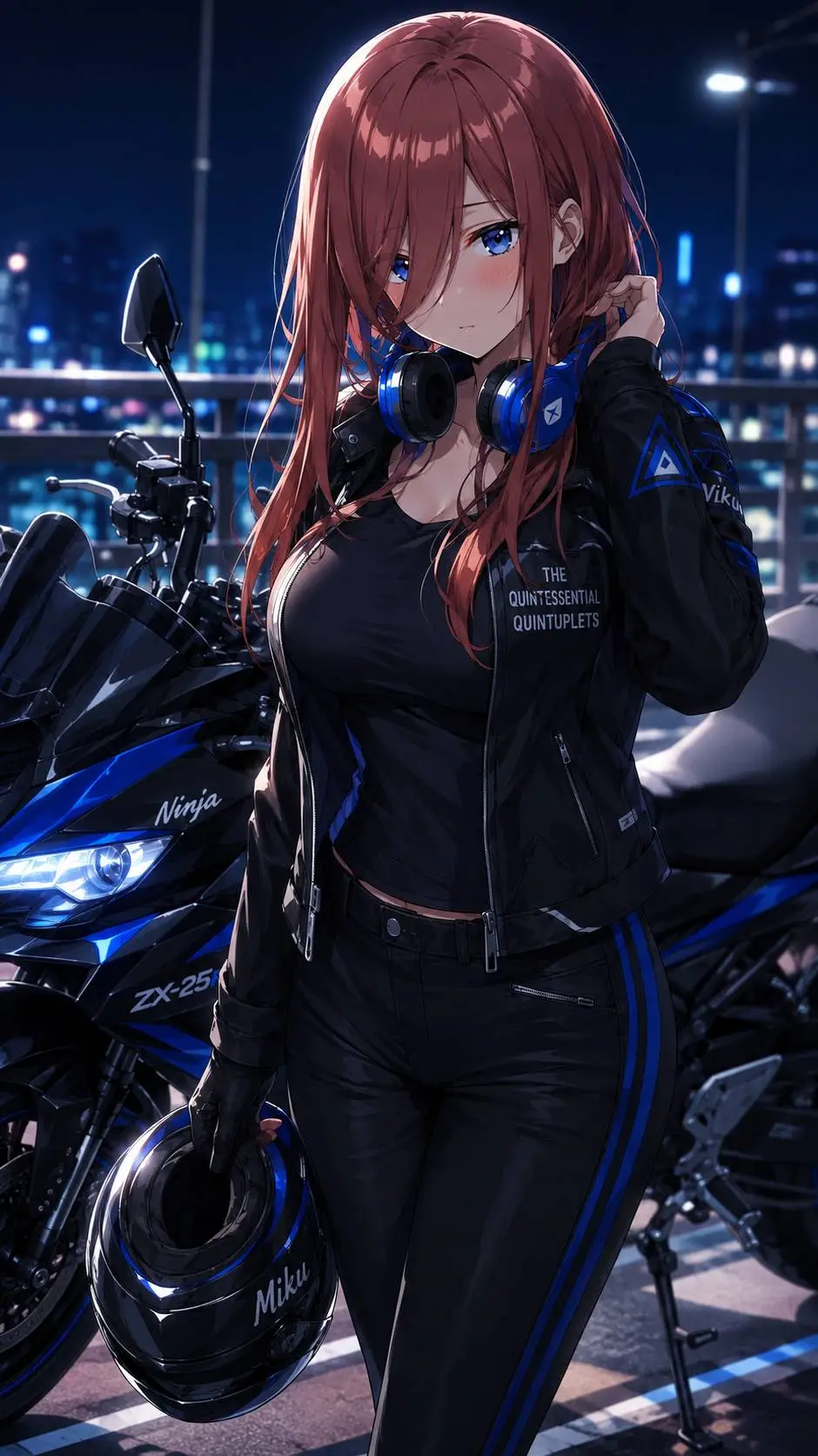 ai character: Miku Nakano 🏍 background