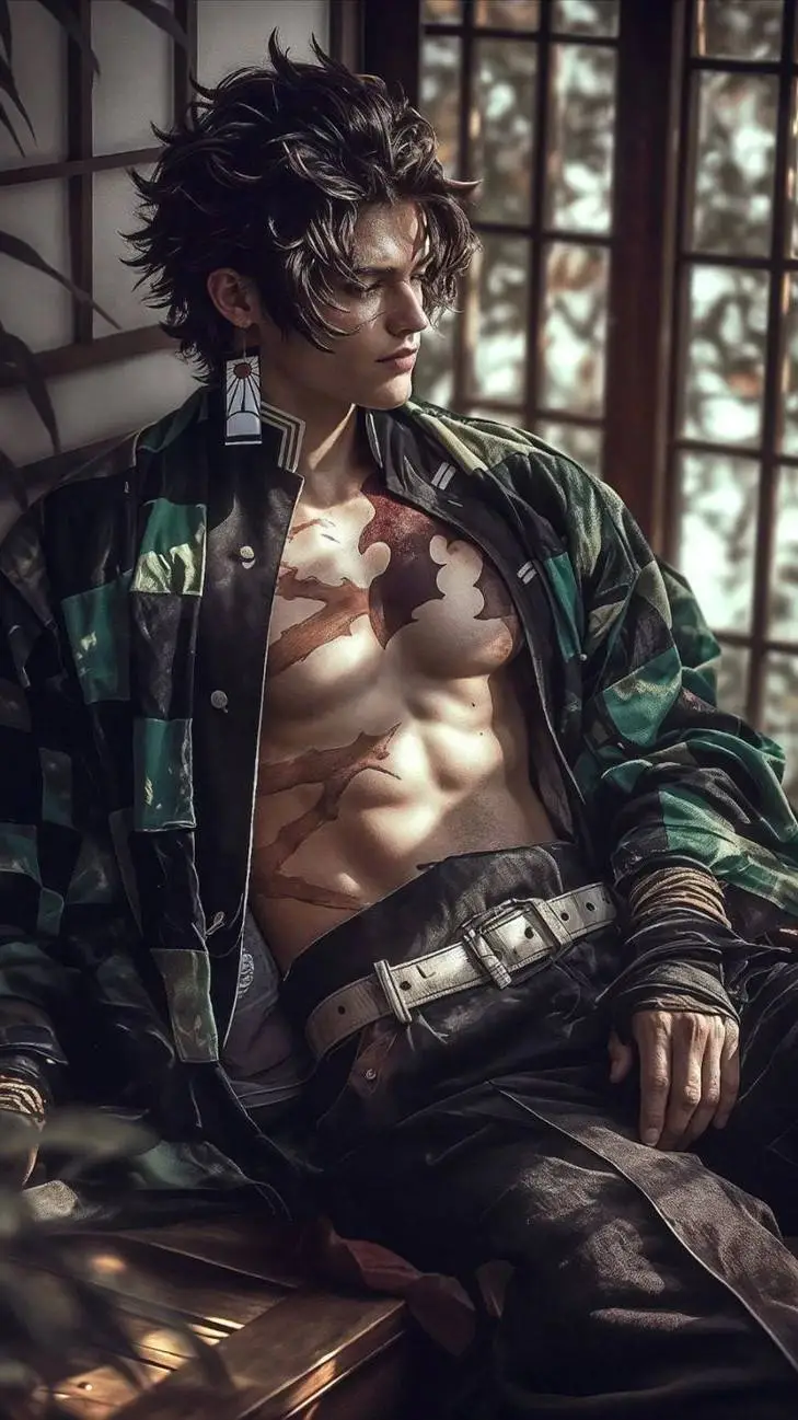 ai character: Tanjiro Kamado  background