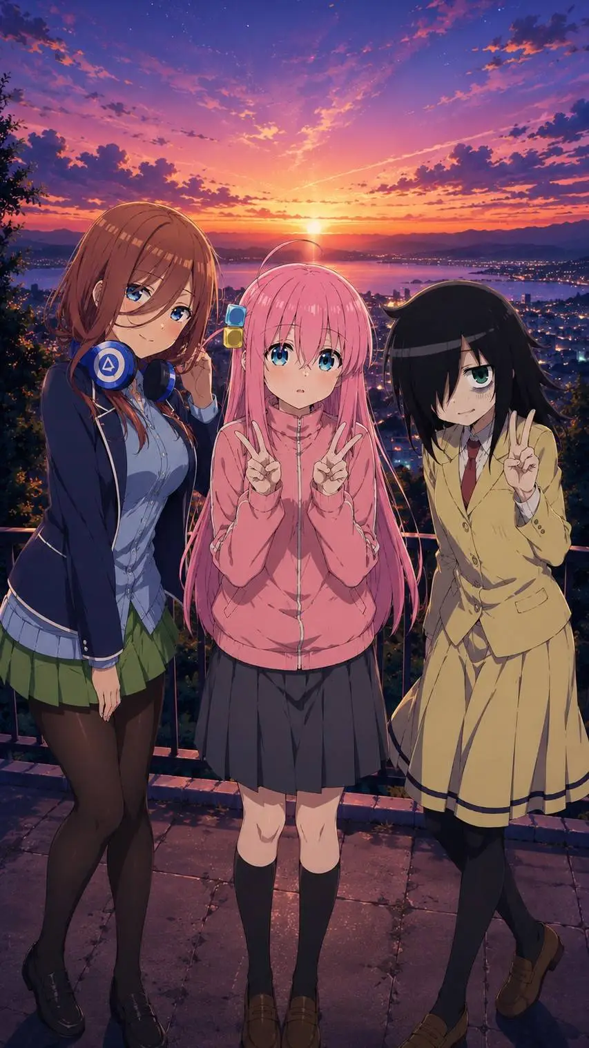 ai character: Miku Hitori Tomoko background