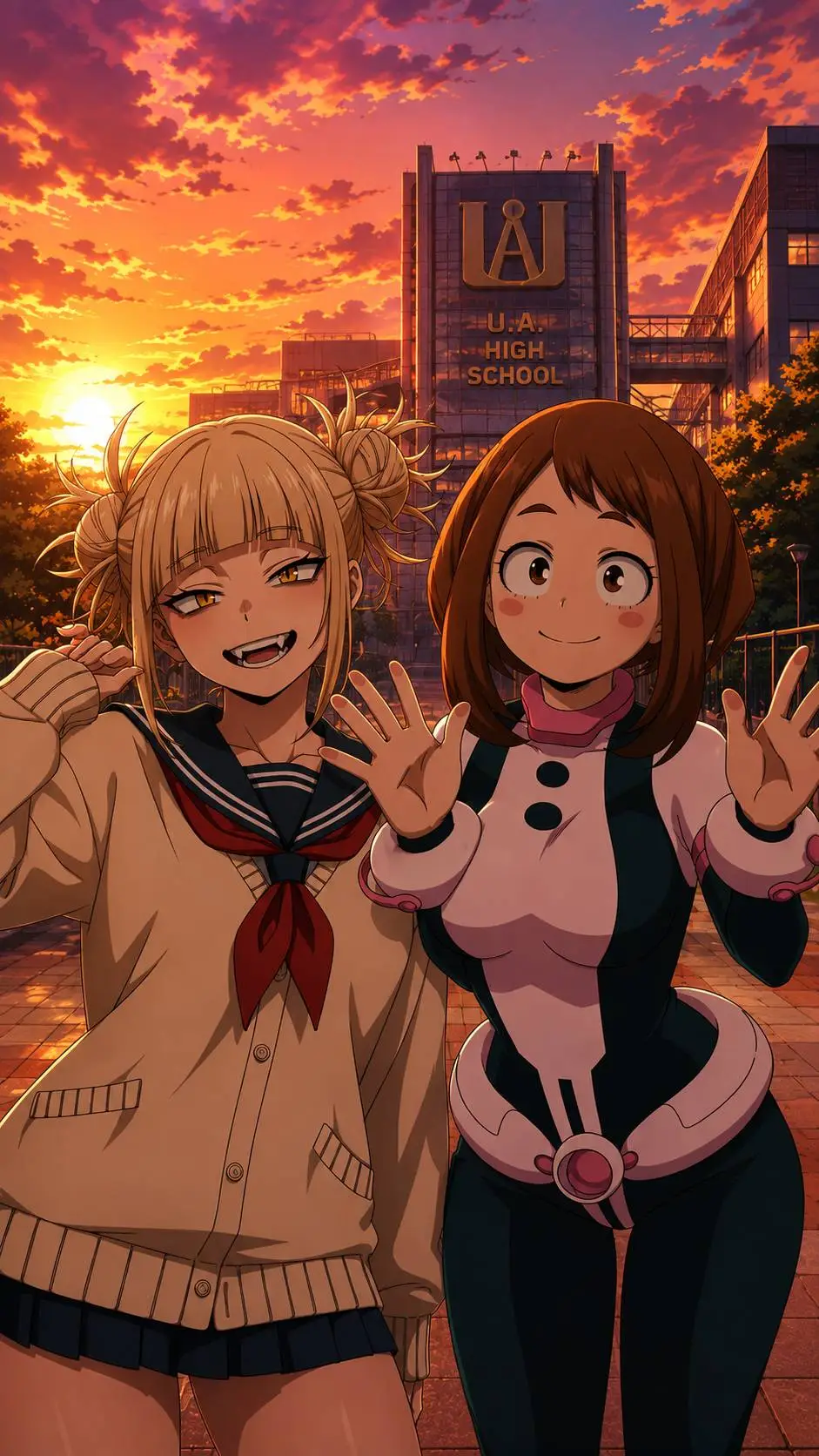 ai character: Toga y Ochako 💖 background