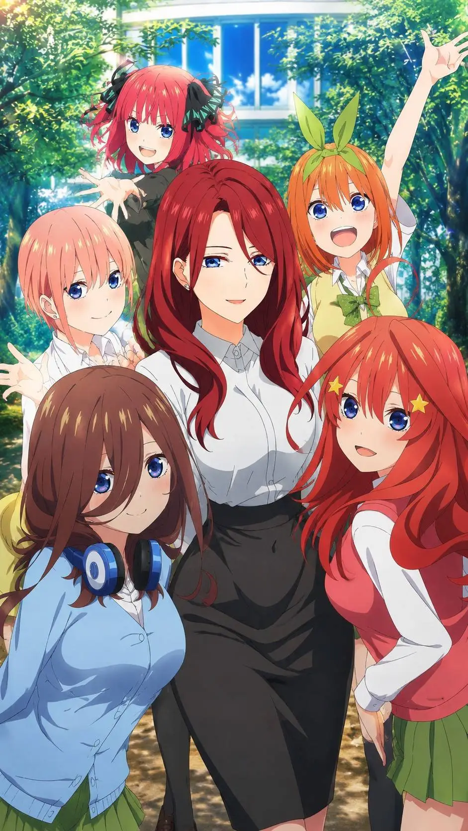 ai character: Las Quintillizas 💝 background