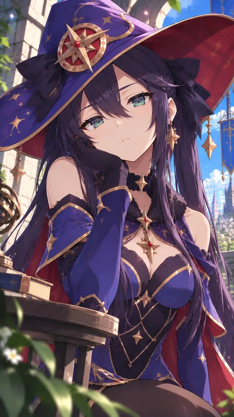 ai character: Mona 🔮 background