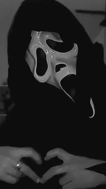 ai character: ghost face background