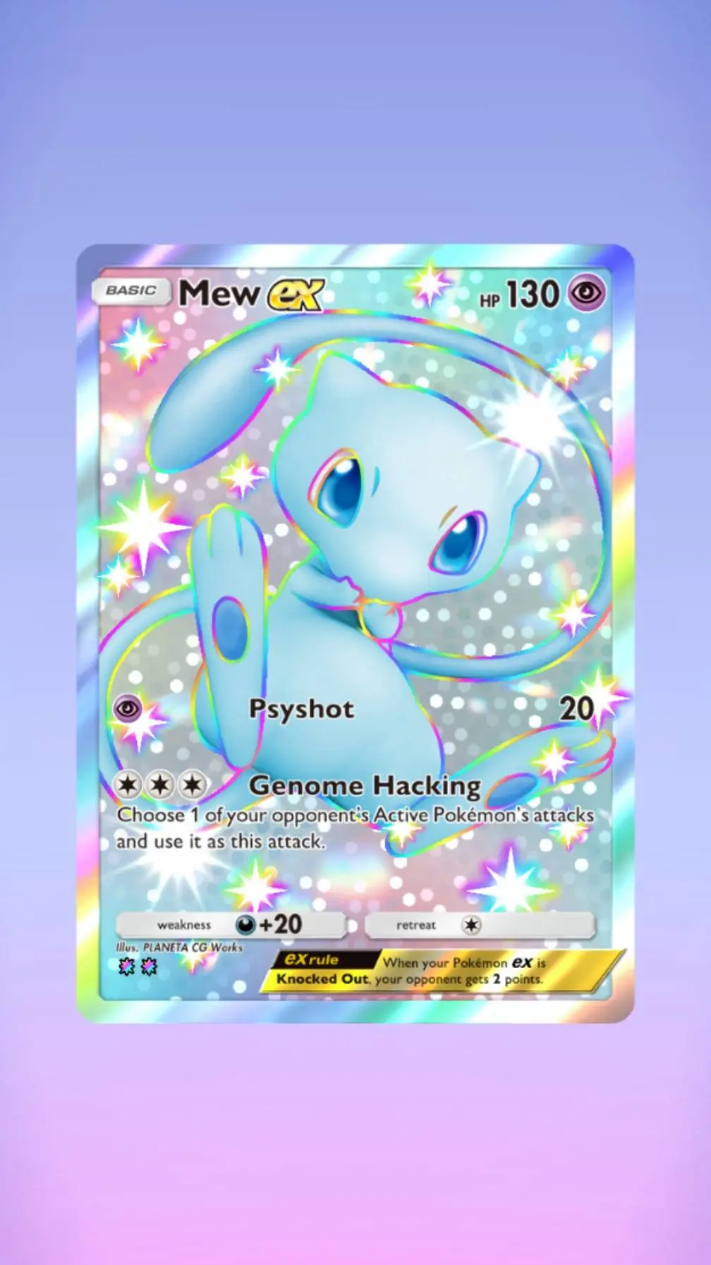 ai character: shiny mew background