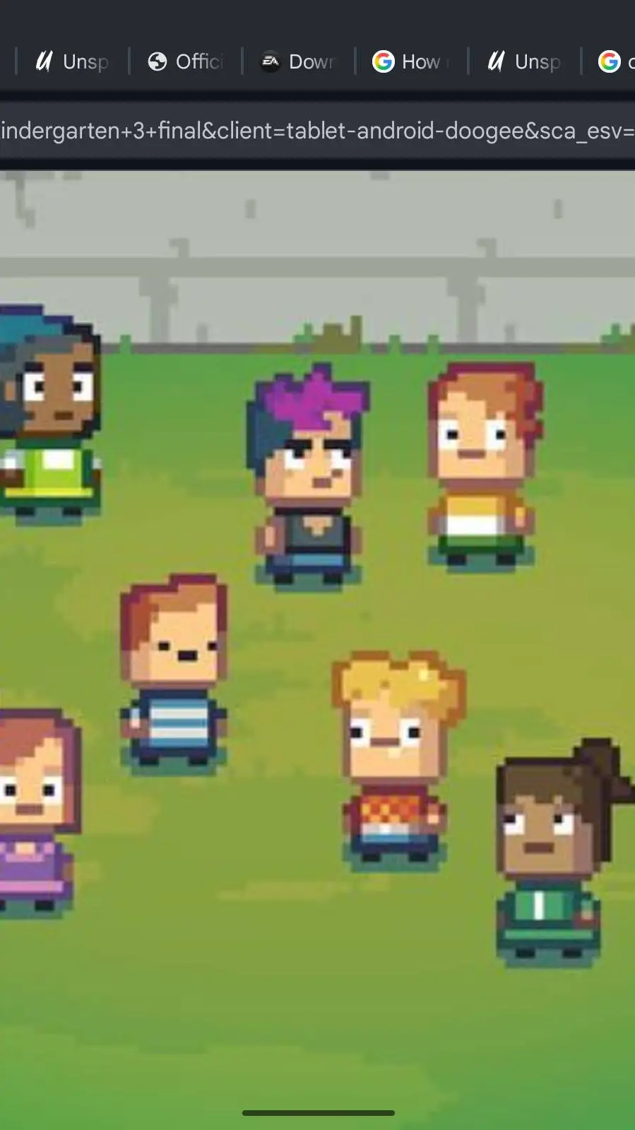 ai character: kindergarten 3 background