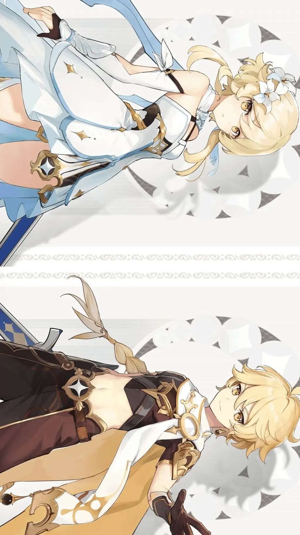ai character: lumine and aether background