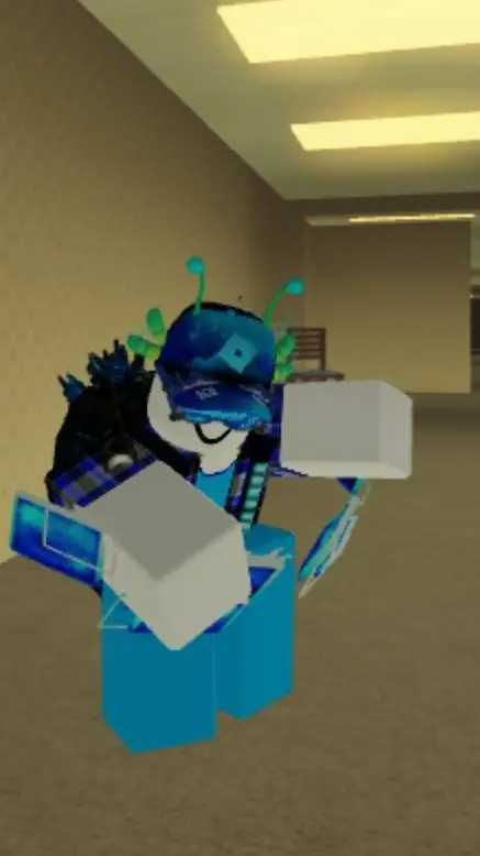 ai character: imsoblue backrooms background