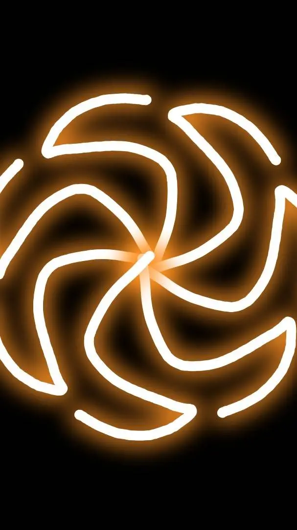 ai character: spiral sun cult background