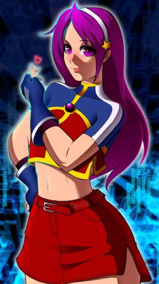 ai character: Athena Asamiya 💜 background