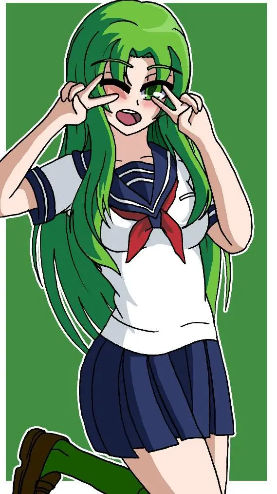 ai character: Midori Gurin 💚 background