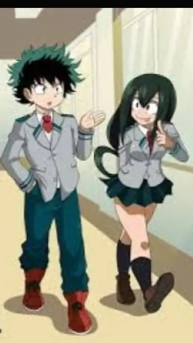 ai character: Tsuyu e Deku 🐸🥦 background