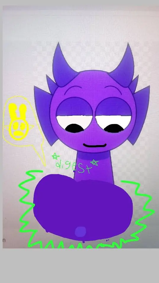 ai character: durple vore simon background