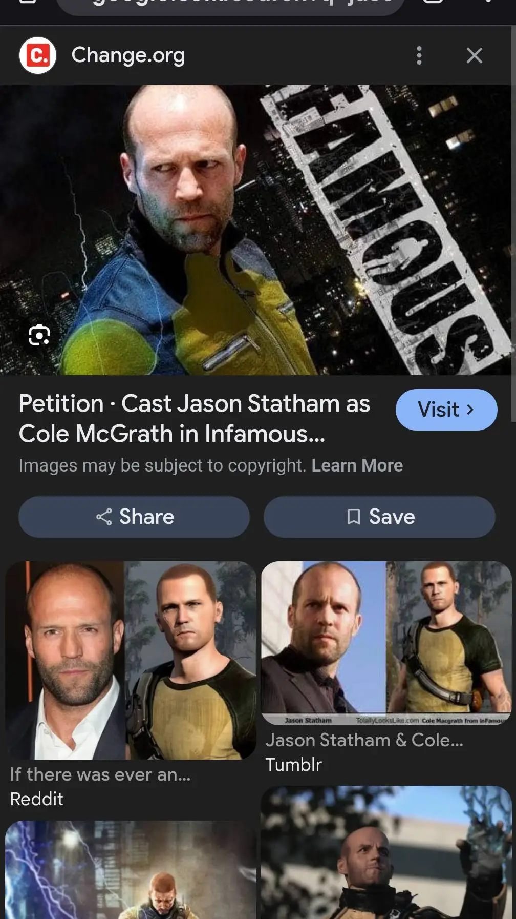 ai character: Infamous Movie background
