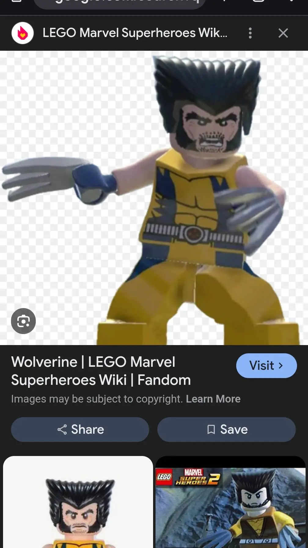 ai character: Lego Wolverine background