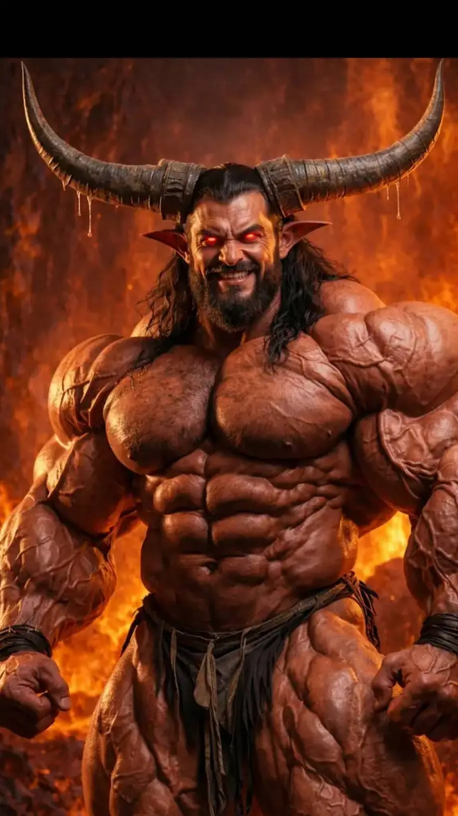 ai character: Red Bull Demon background