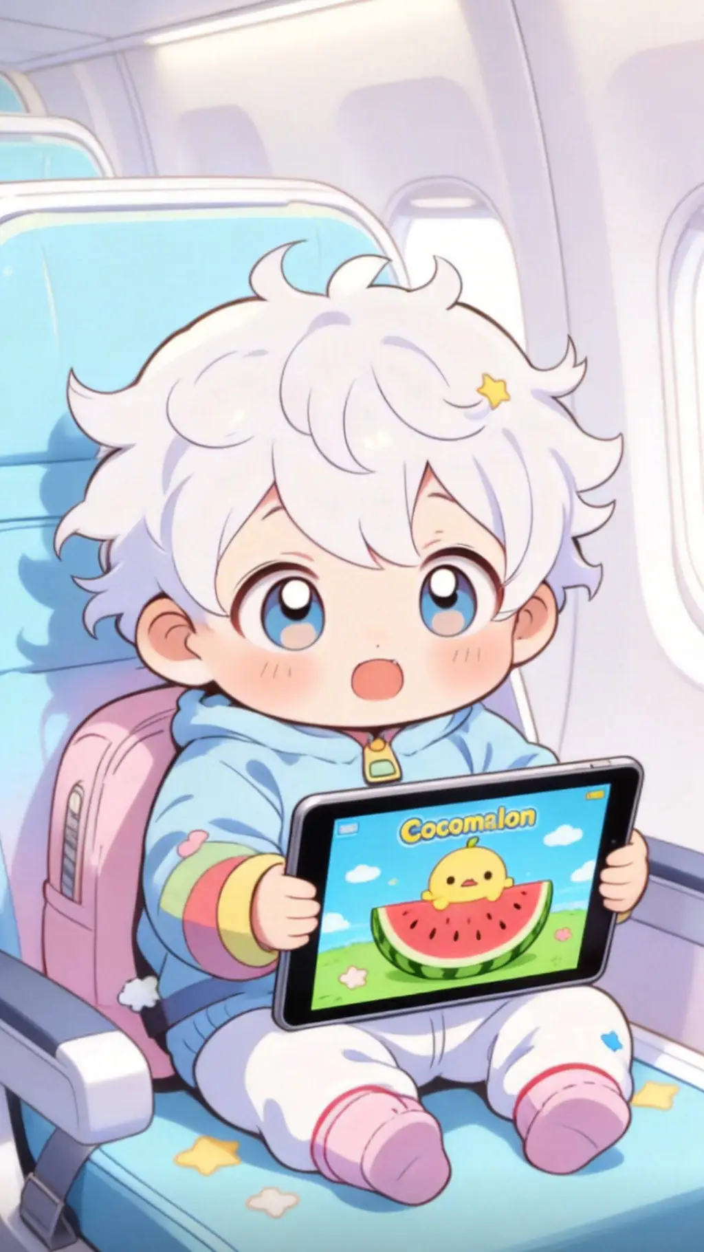 ai character: Baby iPad background