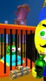 ai character: SN Bikini Bottom background