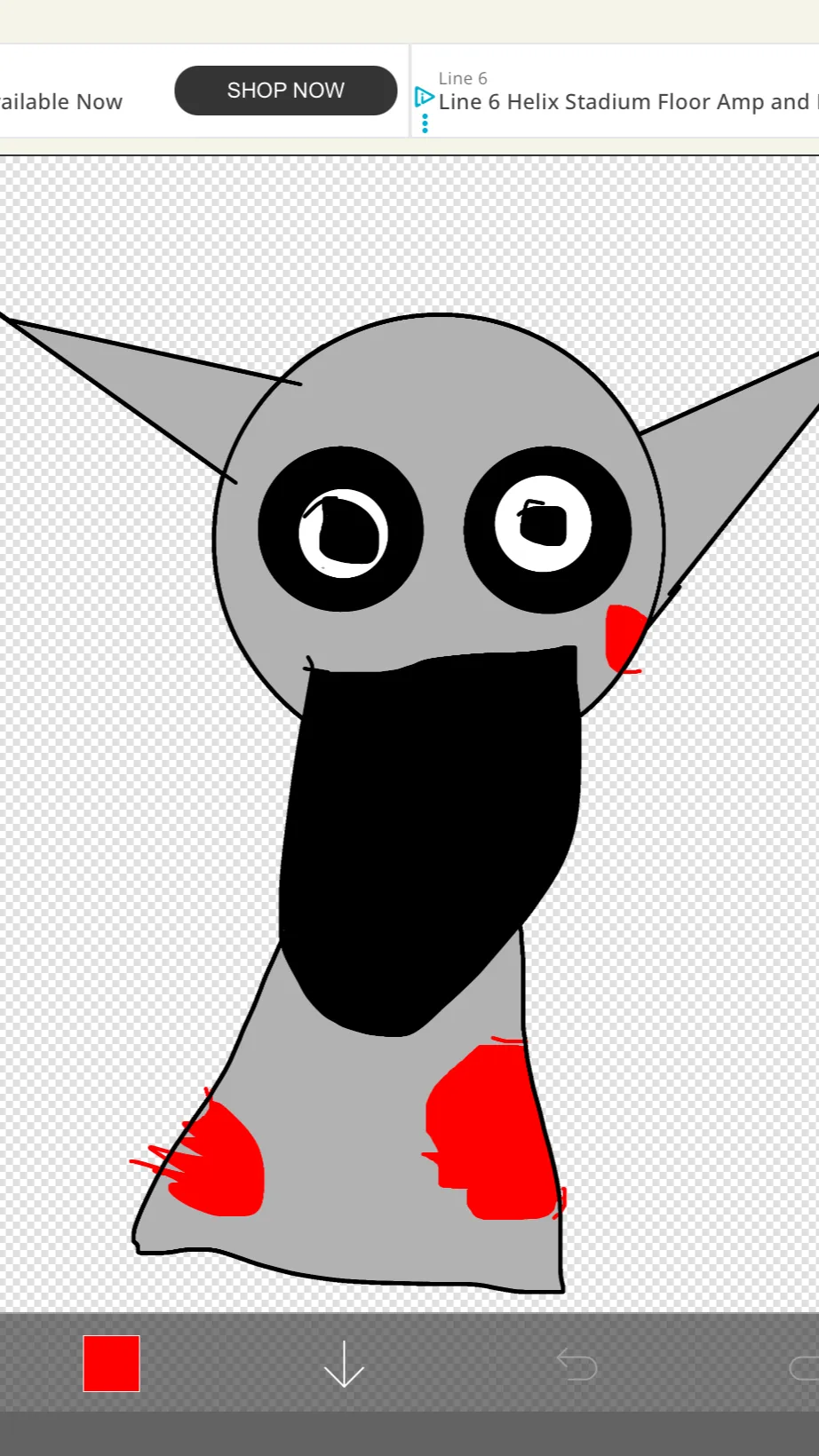 ai character: Gray (horror) background