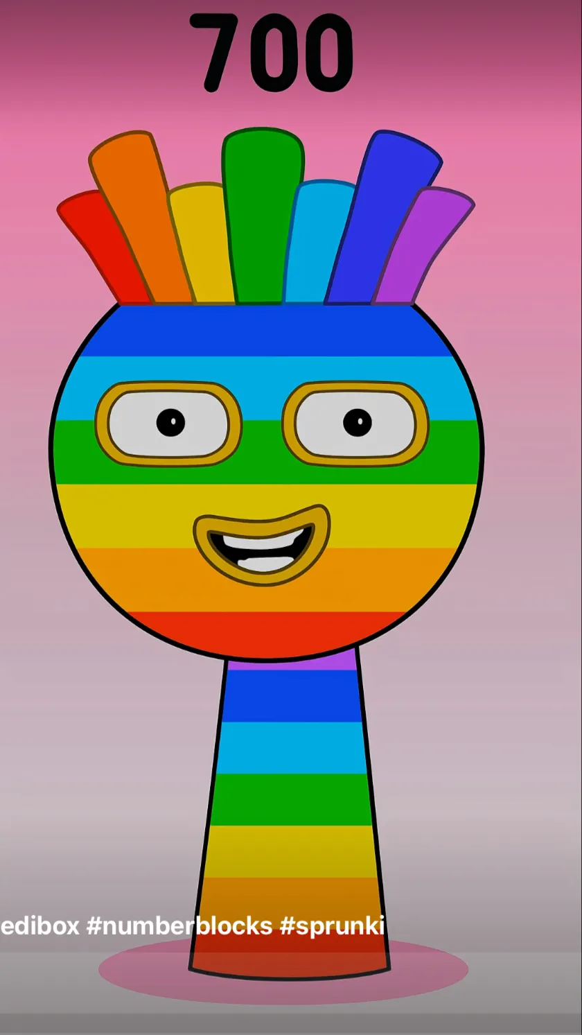 ai character: Number Blocks 700 background