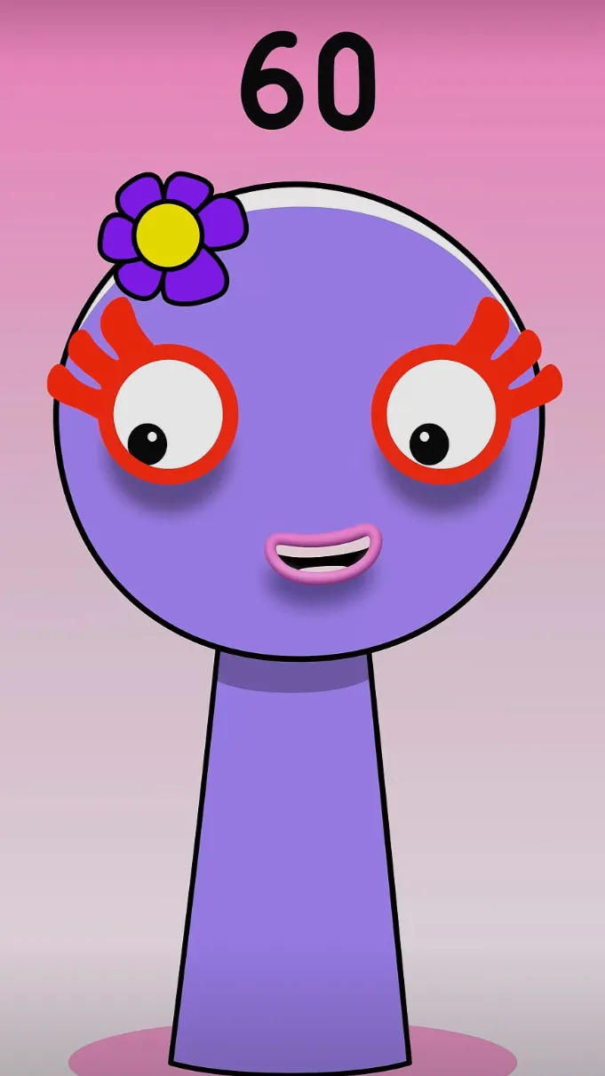 ai character: Number Blocks 60 background