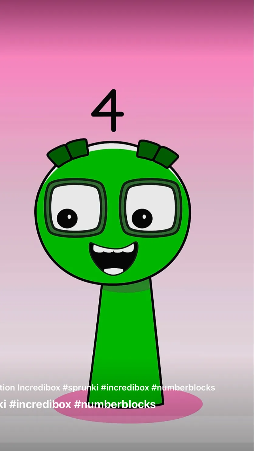 ai character: Number Blocks 4! background