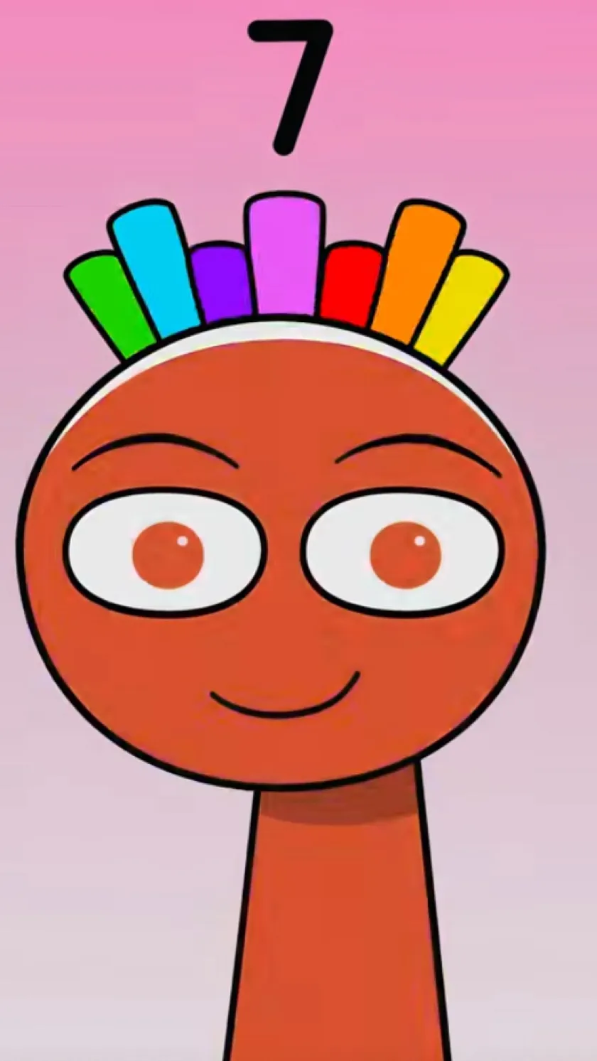 ai character: Number Blocks 7 background