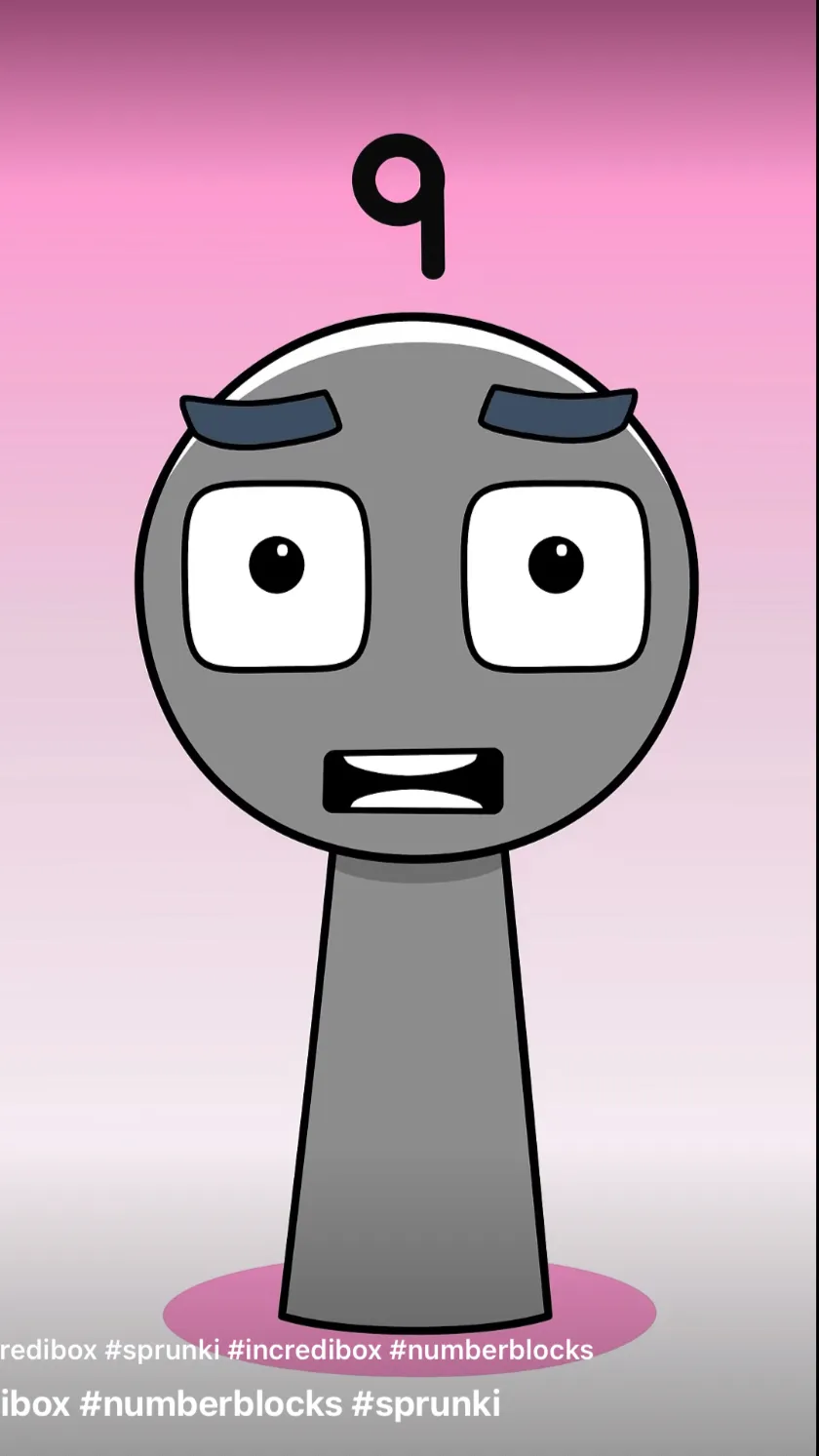 ai character: Number Blocks 9 background