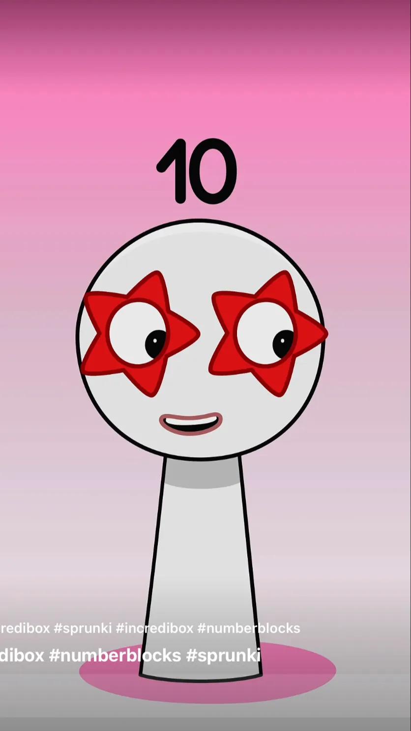 ai character: Number Blocks 10 background