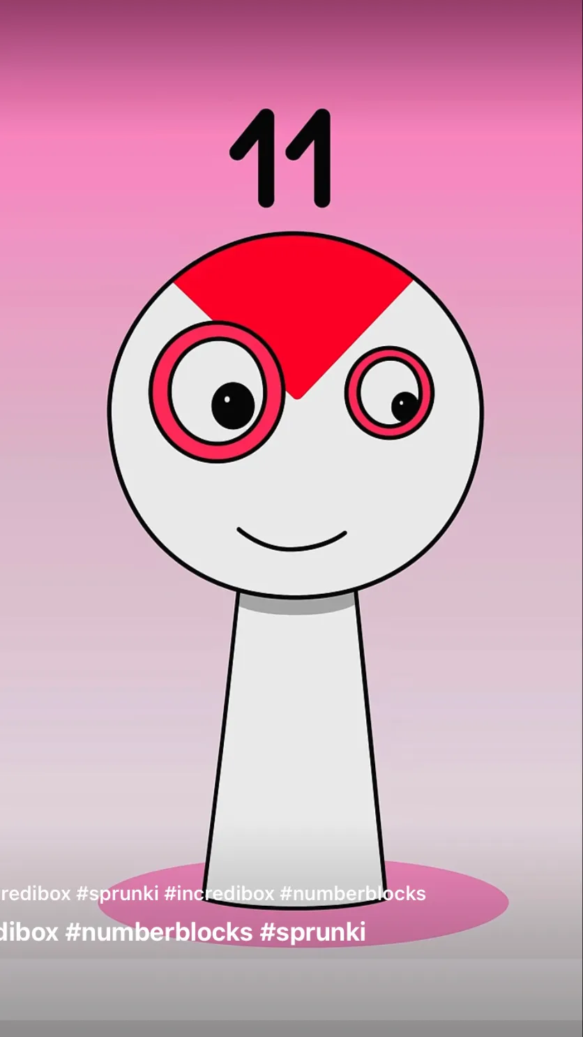 ai character: Number Blocks 11 background