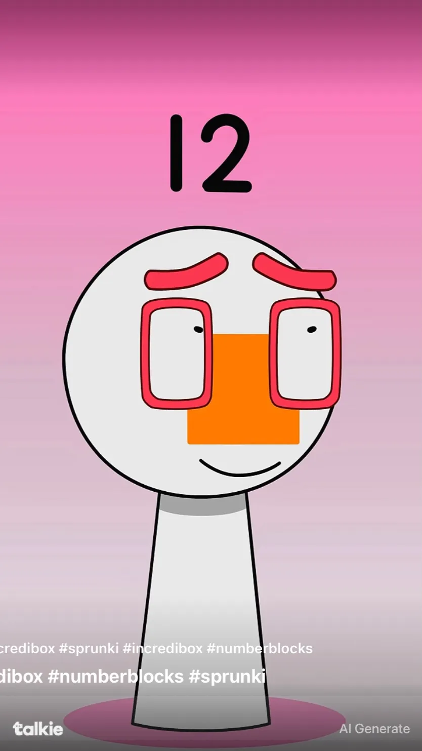 ai character: Number Blocks 12 background