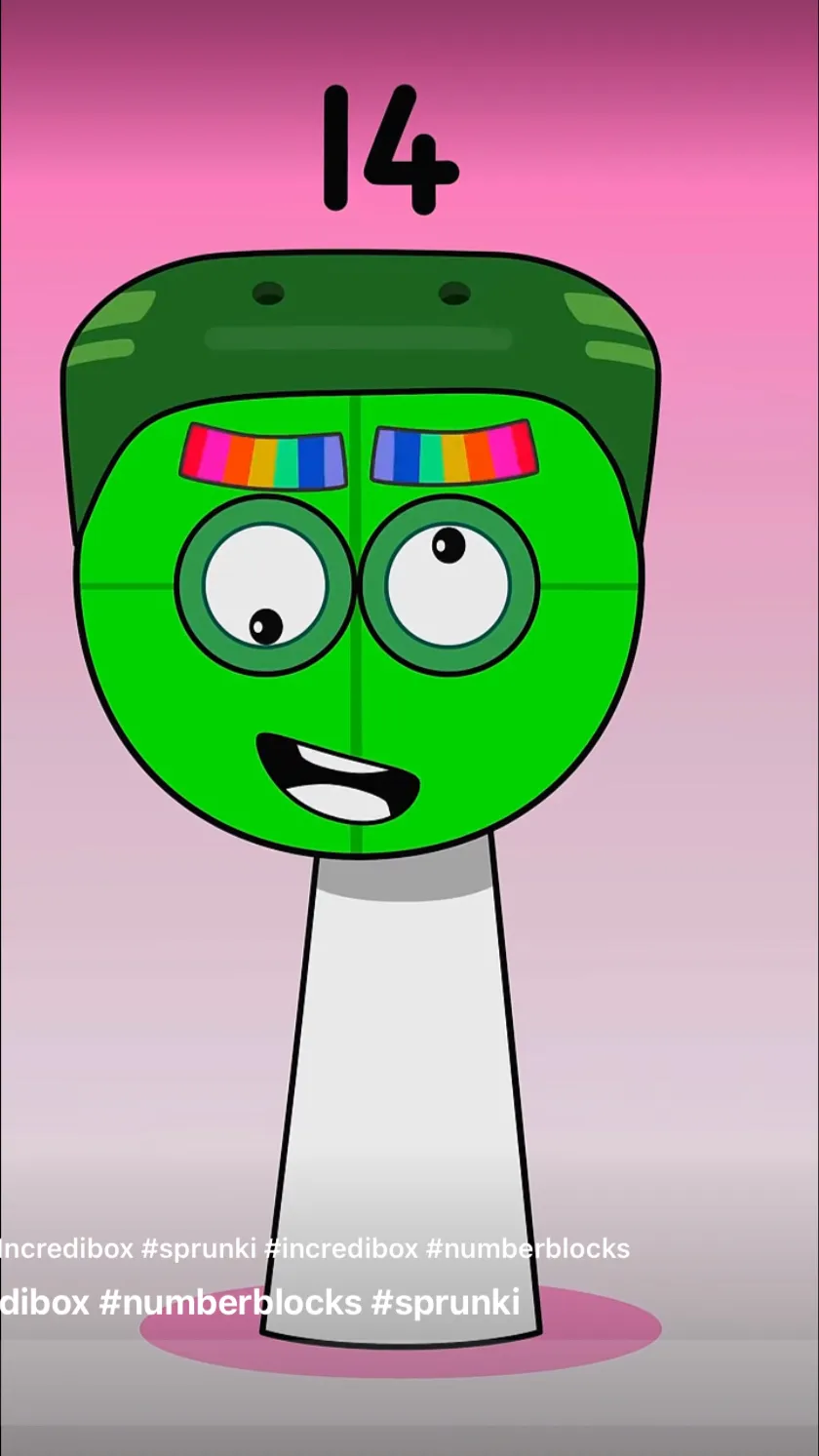 ai character: Number Blocks 14 background