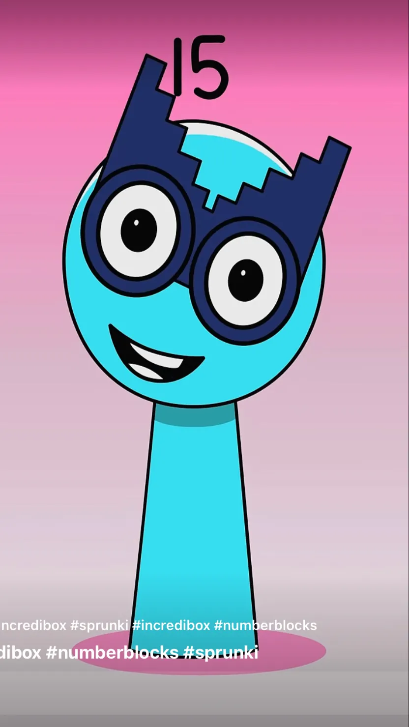 ai character: Number Blocks 15 background