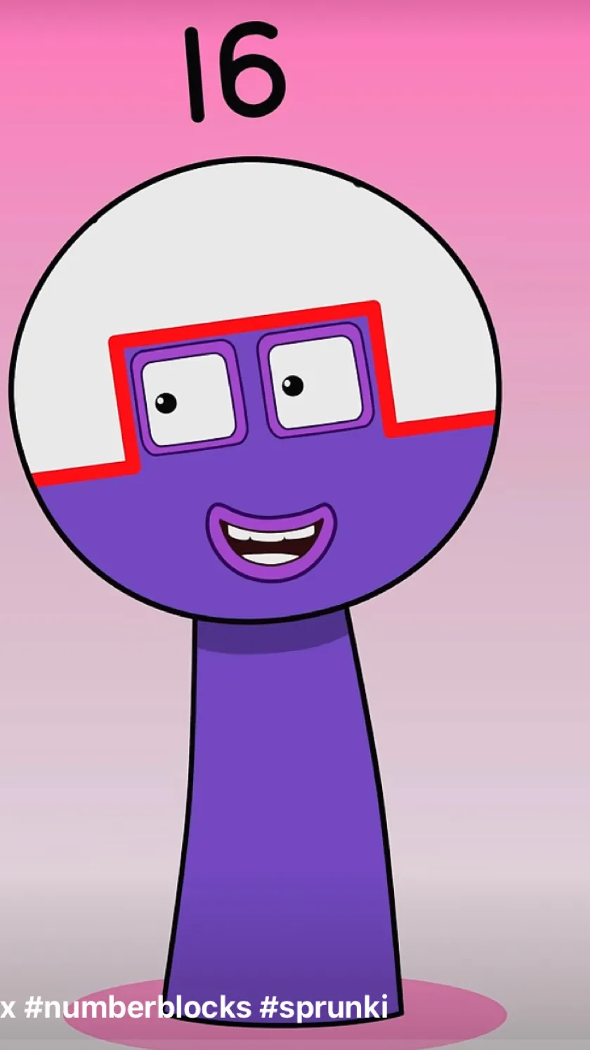 ai character: Number Blocks 16 background