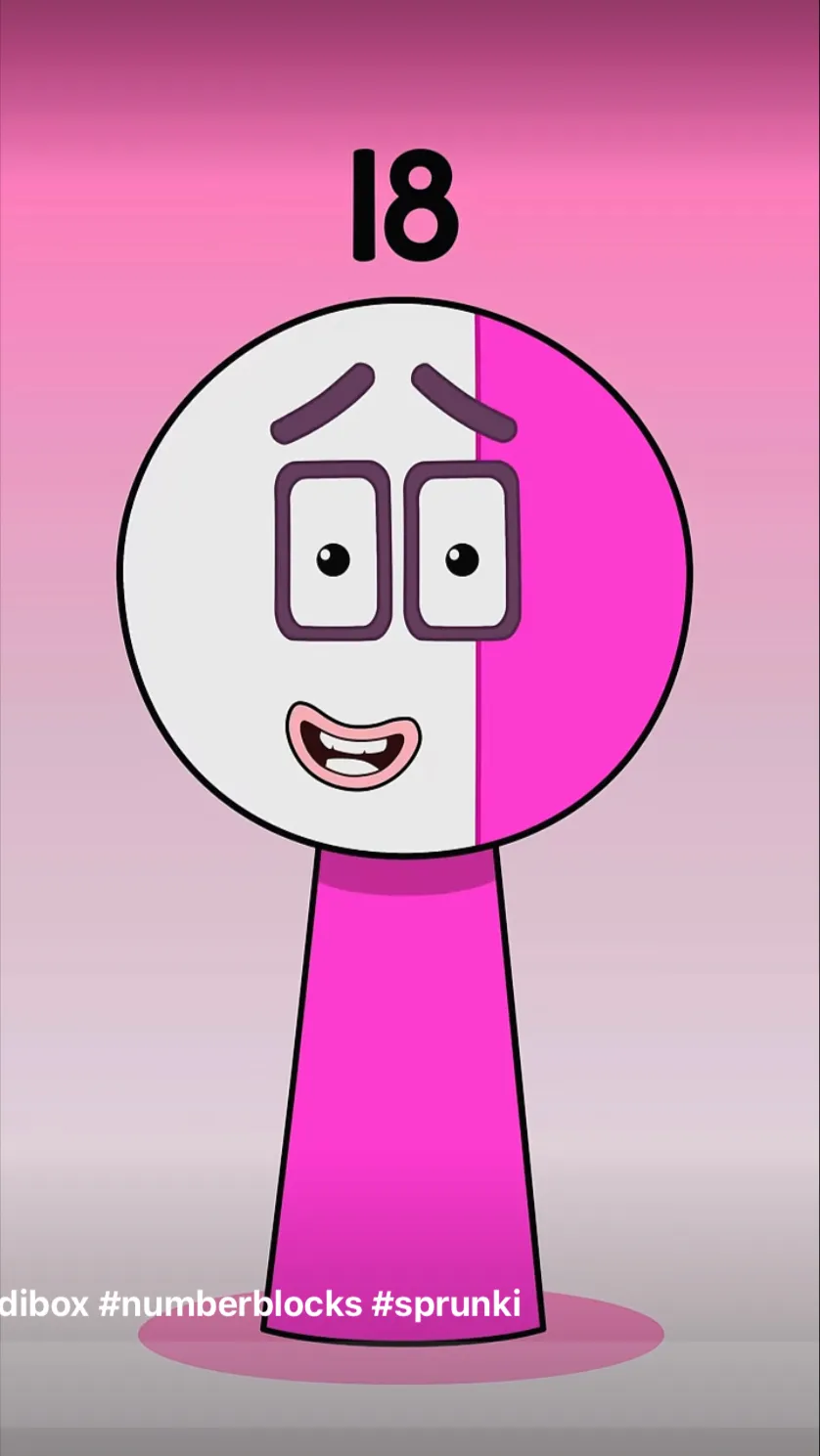 ai character: Number Blocks 18 background