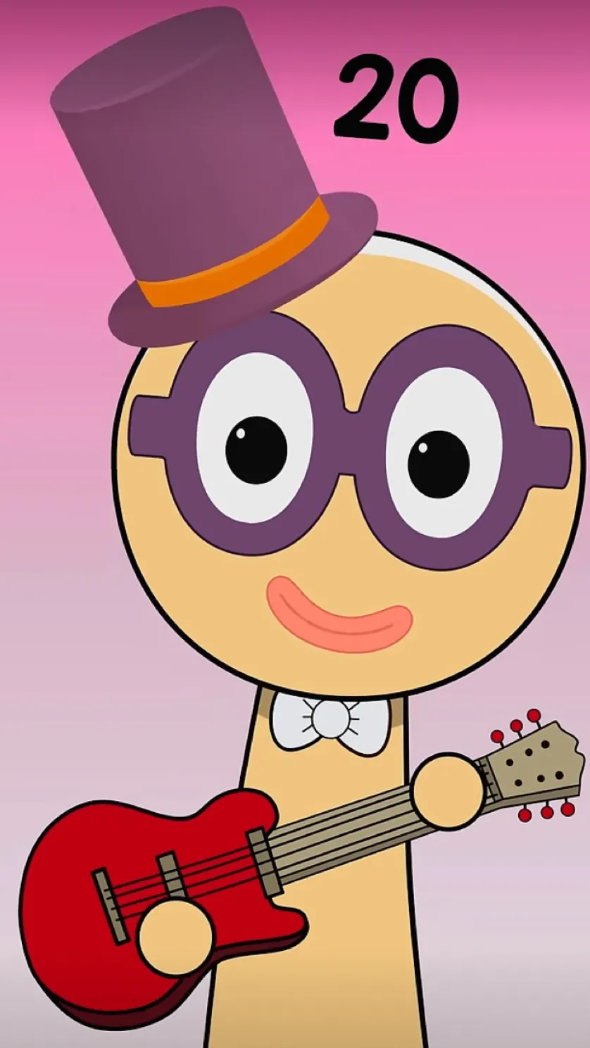 ai character: Number Blocks 20 background