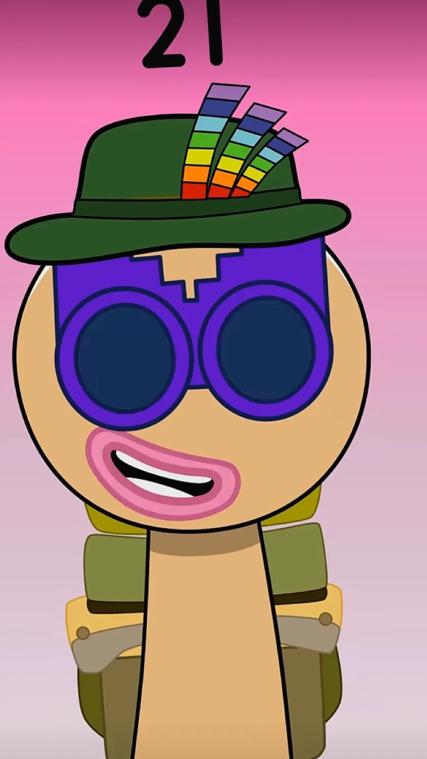 ai character: Number Blocks 21 background