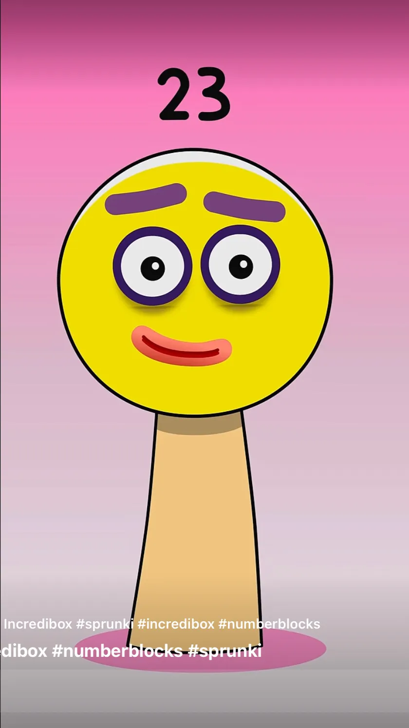 ai character: Number Blocks 23 background