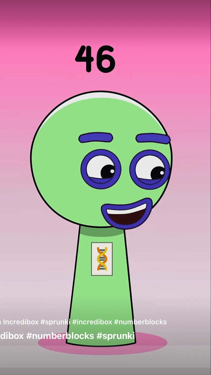 ai character: Number Blocks 46 background