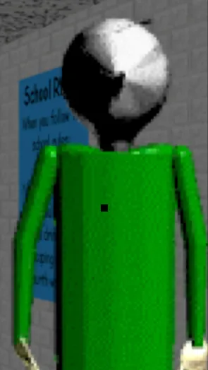 ai character: faceless baldi background