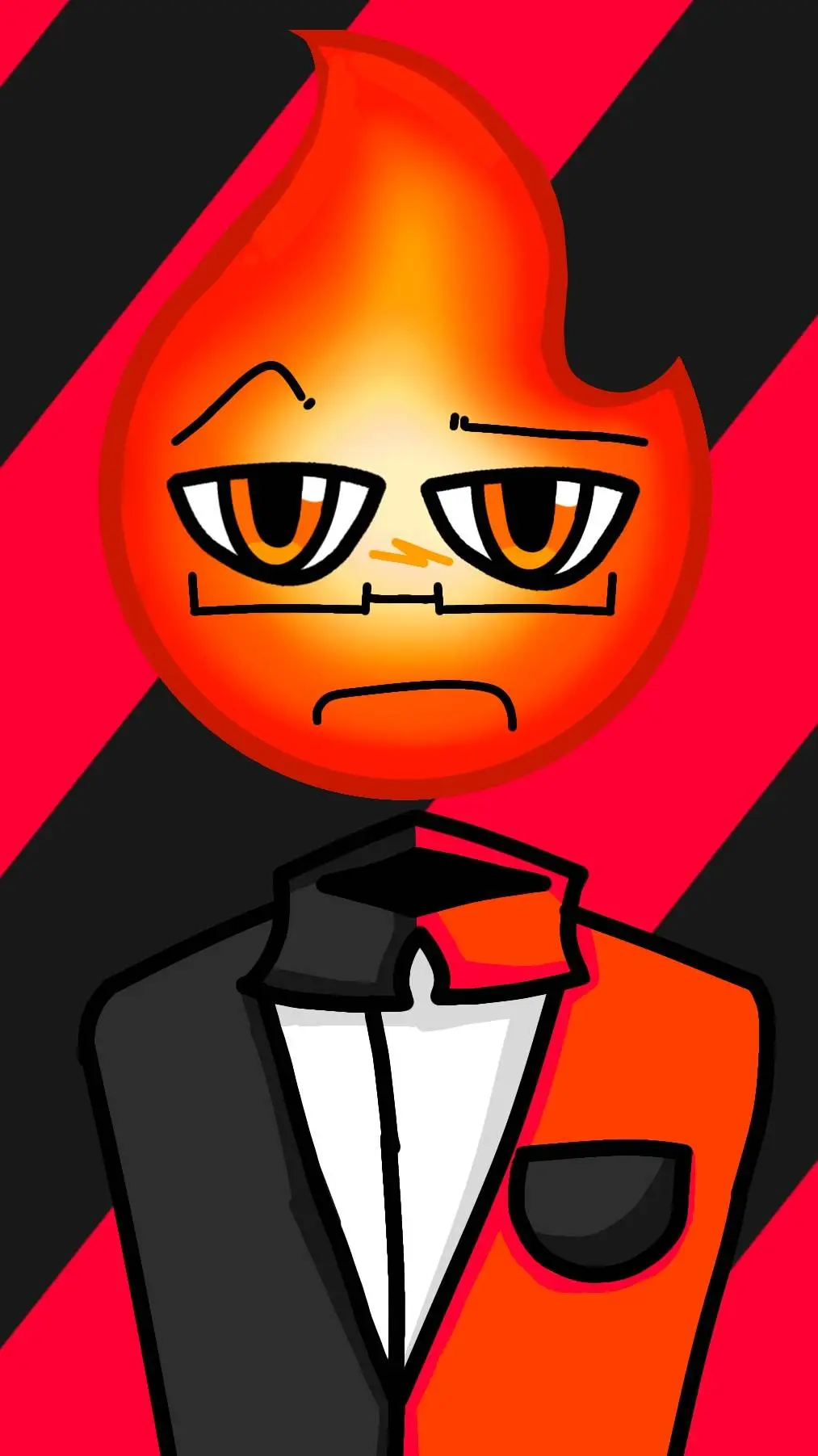 ai character: Blite the fire background