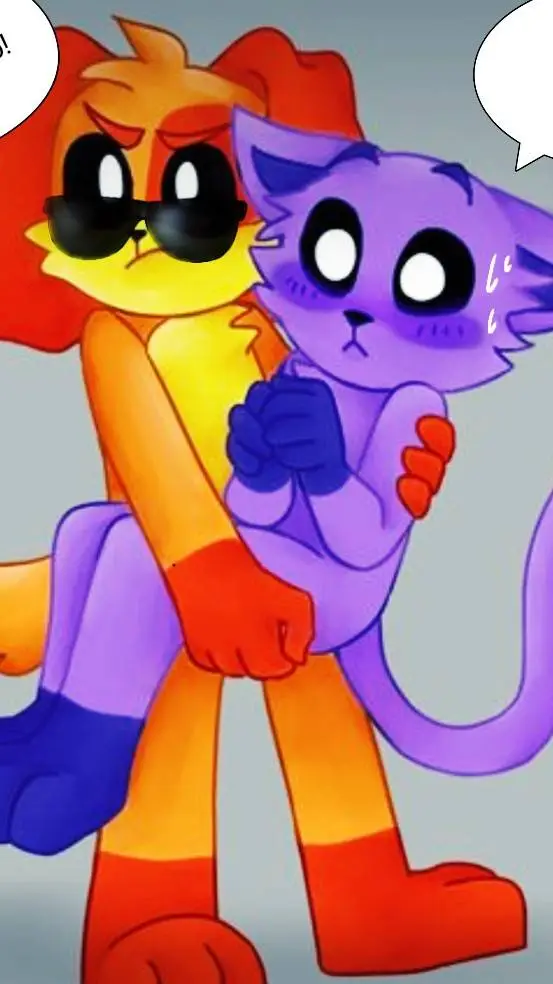 ai character: Dogday and Catnap background