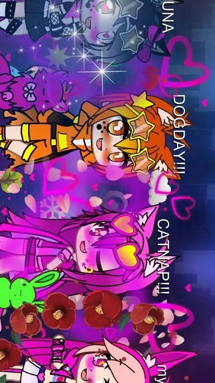 ai character: Luna& her friends  background