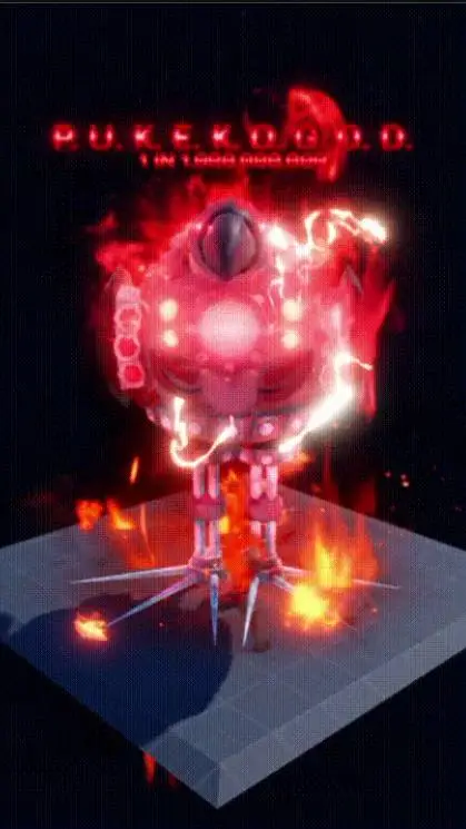 ai character: P.U.K.E.K.O.G.O.D. background