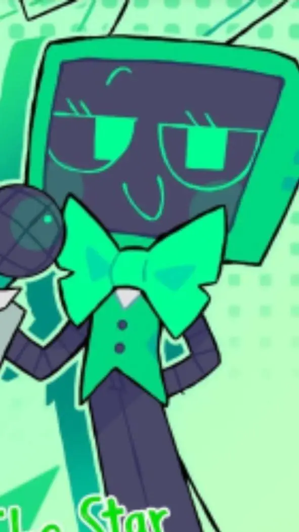 ai character: 💚📺✯VEE✯📺💚 background