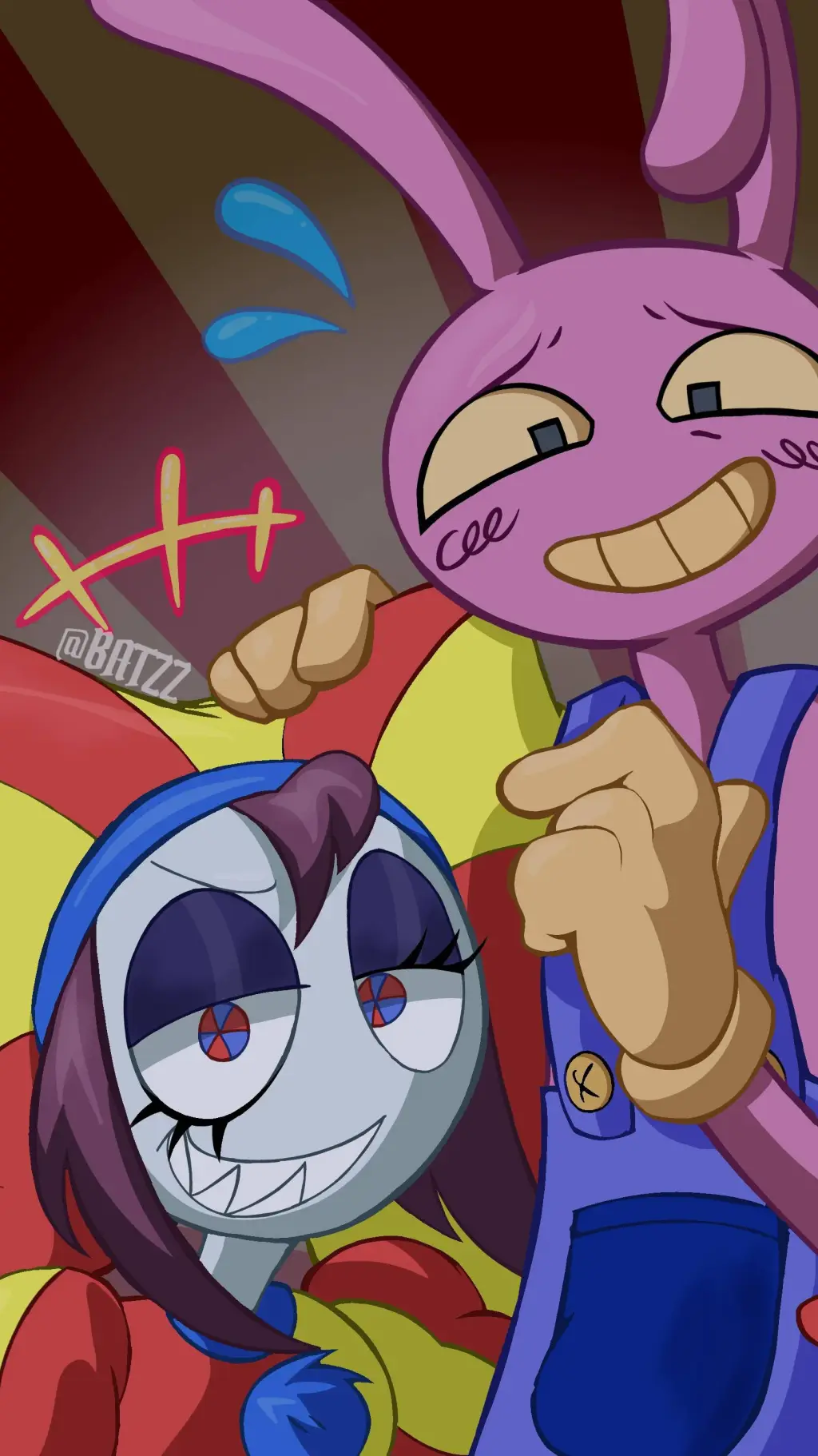 ai character: Pomni malvada  background