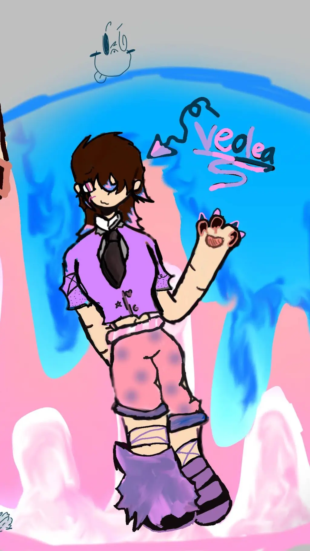 ai character: RATE MY OC VEOLEA! background
