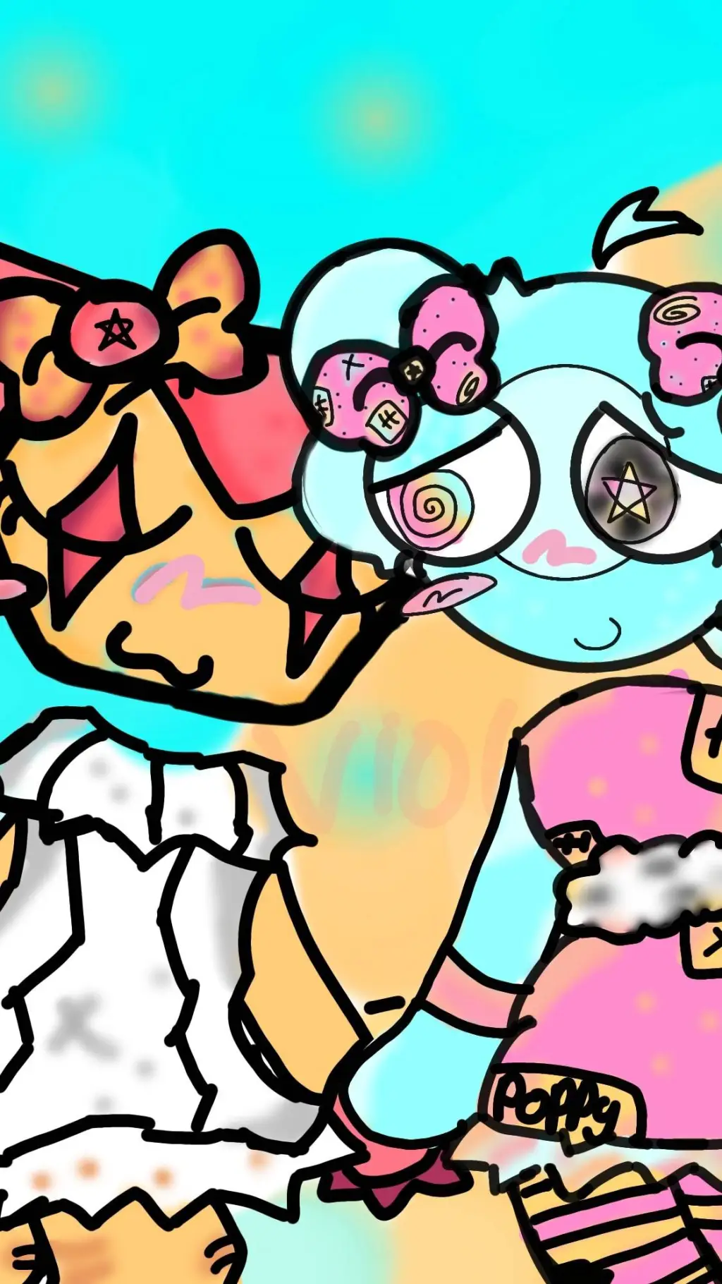 ai character: {SCRAPS X POPPY!~} background