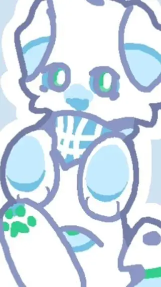 ai character: Bluey again background