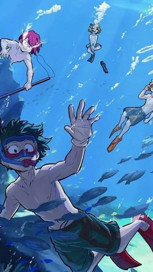 ai character: MHA beach ⛱️  background